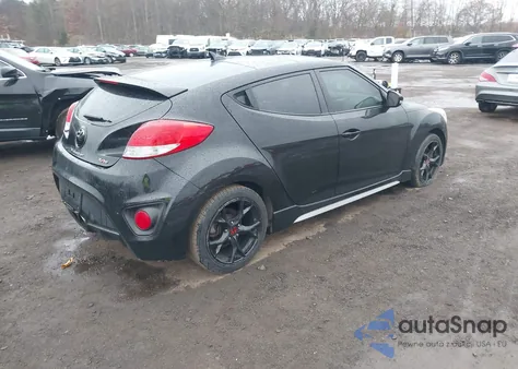 2014 Hyundai Veloster Turbo W/Blue из США, поврежденный, VIN KMHTC6AE9EU197022